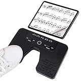 Yueyinpu Pedal Sem Fio Com Interruptor Duplo Virador De Página De Música Para Tablets Smartphones E Almofada Antiderrapante Recarregável