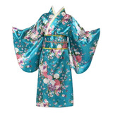 Yukata Infantil Em Seda