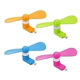 YUNLOVXEE Mini Ventilador De Celular USB C Pacote Com 4 Ventoinhas Pequenas Tipo C Para Telefone Ventilador Portátil Pessoal Conecte Ao Telefone Android Ventilador De Bolso Para Celular Para