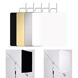 YUOCU Kit De Painel De Bandeira Refletor De Luz De 75 X 90 Cm Difusão 5 Em 1 Translúcida Dourada Prata Preta Branca Moldura Dobrável De Aço Inoxidável Para Fotografia De Retrato De Estúdio