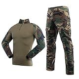 YUSHOW Conjunto De Calça Masculina De Combate E Uniforme Uniformes Militares Táticos Paintball Airsoft Conjunto De Calças Camuflagem Da Selva P