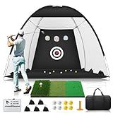 Ywitio Rede De Golfe Rede De Prática De Golfe De 10x7 Pés Com Tapete De Golfe Tri Turf Dobrável Rede De Rebatidas De Golfe Tudo Em 1 Com Placar E Alvo Redes De Treinamento De Lascas De Go