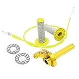 YWLUWEI Punho Do Acelerador Para Motocicleta 7 8 22 Mm CNC Alumínio Rápido Twister Com Cabo De Acelerador E Cabo De Guidão Para CRF50 KLX SSR TTR 110 125 150 200 250cc Dirt Pit Bike ATV Mini Bike