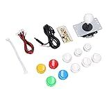 YYOYY Kits De Joystick Arcade Game Joystick De 8 Direções Codificador USB Zero Delay E 10 Botões Arcade Game Kits DIY Peças Para MAME Joystick Arcade DIY E Kit De Botões Para Máquinas Arcade Cor Mista Branco 