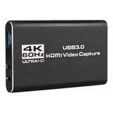 Z Capturadora De Vídeo Áudio Mic Hdmi 4k Ultra Hd Usb 3 0