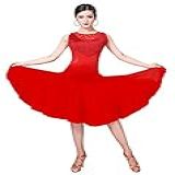 Z X Vestidos De Dança De Salão Para Mulheres Vestido De Dança Latina Salsa Com Franjas Nas Costas E Renda Com Shorts 5 Cores Vermelho G