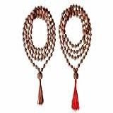 Z ZILLION CRAFT Rudraksha Do Himalaia Natural Do Nepal  Conjunto De 2 Com Tamanho De 7 Mm Para Pulso E Como Colar  Rudraksha Mala Para Fins Médicos De Meditação De Ioga E Como Presente Espiritual  