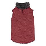 Zack Zoey Colete Acolchoado ThermaPet Vermelho Preto Pequeno