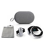 Zahotse Psvr2 Organizador Portátil Com Zíper Com Capa Protetora De Lente Psvr2 Leve, Impermeável, Bolsa De Armazenamento Rígido, Acessório Para Fone De Ouvido Play-station Vr 2 E Controle De Toque, Bolsa De Viagem E Armazenamento Doméstico (tp5-2521cinza)