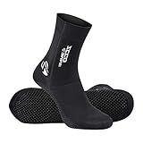 ZCCO Meias De Mergulho De Neoprene De 1 5 Mm 3 Mm Meias De Praia Para Homens E Mulheres Meias De Natação Para Mergulho Snorkel Surfe Esportes Aquáticos Preto XGG