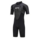 ZCCO Shorty Roupa De Mergulho Masculina De Neoprene Premium De 3 Mm- Manga Comprida Para Mergulho- Surfe- Canoagem- Mergulho -3 Mm- PP-