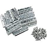 ZCZQC 20 Peças De Clipes De Extremidade De Metal Para Correias De Borracha 5 X 1 5 Cm De Metal Para Cadeira Clipes De Extremidade De Borracha Com Parafusos Para Móveis De Cadeira