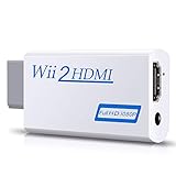 Zeato Conversor Wii Para Hdmi, Adaptador Wii Para Hdmi, Conector Wii Para Hdmi 1080p 720p, Saída De Vídeo E áudio De 3,5 Mm - Suporta Todos Os Modos De Exibição Wii