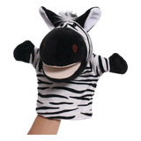 Zebra Fantoche Pelúcia De Mão Teatro Infantil Animais 25cm