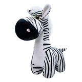 Zebra Focinho Comprido 27cm Pelúcia Zafari