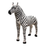 Zebra Realista Pelúcia Decorativa Safari Grande 75cm Luxo Nf