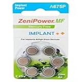ZeniPower Baterias De Implante Cochlear Tamanho A675P Zero Mercury 60 Baterias