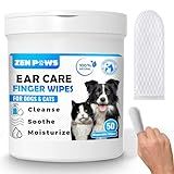 Zenpaws Toalhetes Para Limpeza De Orelhas De Cães E Gatos Alivia Coceira E Inflamação No Ouvido Reduz Sujeira Odor E Cera Ingredientes Naturais Suaviza E Desodoriza 50 Unidades