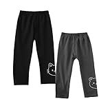 Zerfoogh Calça Legging Infantil Para Bebês Meninas Preta Cinza De Lã Quente Elástica Macia Calça De 9 Meses A 4 Anos Legging Preta Cinza Para Meninas 12 24 Meses