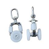 Zerodeko 40 Peças Polia De Trilha De Cortina De Teto Ganchos De Janela Cortinas Cortinas Motorizadas Polia De Rolo De Cortina Para Roda De Trilha De Cortina Liga De Aço Inoxidável