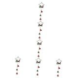 Zerodeko 6 Peças Pingente De Sino De Natal Cabideiro Metálico Brindes De Porta Da Frente De Natal Cabide De Porta De Pinha De Natal Decoração Suspensa Arara Madeira Metal Trabalhos Manuais