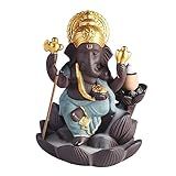 Zerodeko Estatuetas Da Sorte Incensário De Cerâmica Fonte De Elefante Decoração Para Casa Suporte De Cone Porta Para Paus E Cones Elefante De Ceramica Hindu Queimador Cônico