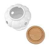 Zerodeko Recipientes Redondos Recipiente De Cerâmica Com Furo Cozinha Kitchen Potes De Armazenamento De Cerâmica Pote De Selo De Cerâmica Estilo Japonês Frasco De Armazenamento