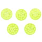 Zerodis 5 Peças De Plugues De Fragmento De Coral Suporte De Botão De Coral Suporte De Ornamento De Coral Suporte De Coral Base De Suporte Coral Verde Fluorescente Formato Redondo Suporte De Fragmentos De Coral Acrílico