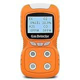 ZEYUAN Monitor De 4 Gases Medidor Testador Analisador Detector De Gás Portátil Monitor De CO Detector Digital Gás Tóxico Display LCD Recarregável