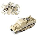 ZEZEFUFU 1 72 4D FLAK37 Modelo De Veículo Blindado Meia Pista Simulação Cena Militar Modelo DIY Kit Desmontado 
