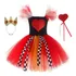 Zh Sroje Traje De Rainha Vermelha Para Meninas Vestido De