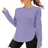 ZHENWEI Camisa Feminina De Manga Comprida Com Proteção UV Para Treino Caimento Solto FPS 50 Golfe Academia Caminhadas Roupas Ao Ar Livre Roxa XXG