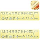Zhouocea 2 Pacotes De Marcadores De Página De Metal Vintage Estênceis De Pintura De Régua De Desenho De Latão Estênceis De Alfabetos E Estênceis Numéricos Régua Acessórios Exclusivos Para