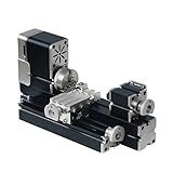 ZHRUI Torno Miniatura Todo Em Metal 36W 20-000 Rpm Feito Mini Máquina De Torno De Metal Para Artesanato Em Madeira Amador