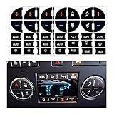 Ziciner Kit De Reparo De Botão De Painel AC 4 Peças Adesivos De Decalque Melhor Para Fixar Botões De Controle A C Desbotados Arruinados Decalques De Reparo De Painel De Carro De Design Premium Acessórios De Decoração Universal De Carro SUV Van Truck 4 Peças 