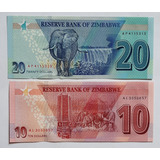 Zimbabwe 10 / 20 Dollars 2020 Fe