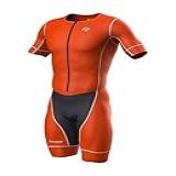 Zimco Triathlon Tri Suit Traje Masculino Clássico De Manga Curta Fato De Corrida Triatlo Aero Natação Ciclismo Corrida Laranja M