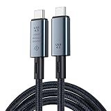 Zingther Cabo USB C Completo Para Vídeo- Dados E Carregamento Rápido De 240 W- Cabo USB 4-0 Super Velocidade De 40 Gbps E Link De Monitor 8K 60Hz- Compatível Com Todos Os Thunderbolt 3 E 4 -