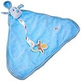Zip Blanket Atoalhado Listrado Baby Azul