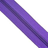 Zíper Médio N 05 06 Para Costura 10 Metros Para Estojos Bolsas Mochilas Casacos Artesanato Roxo
