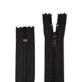 Zíper Para Costura De Nylon Fino Fixo 45Cm Bz Pacote C- 10 Unidades
