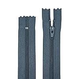 Zíper Para Costura De Nylon Fino Fixo 55Cm Bz Pacote C- 10 Unidades