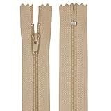 Zíper Para Costura De Nylon Fino Fixo 55Cm Bz Pacote C- 10 Unidades