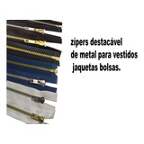 Zíper Para Jaquetas De Metal Inox Alta Resistência