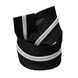 Ziper Por Metro 5 Metros Para Costura Numero 5 Nylon Metalizado Preto E Prata