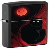 Zippo Isqueiro De Bolso Preto Fosco Design Gato Preto