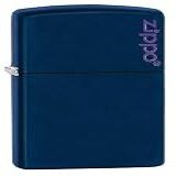 Zippo Isqueiro Fosco Azul Marinho Com Logotipo Zippo   239ZL