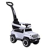 Zippy Toys- Carro Andador Com Empurrador E Barra Lateral De Proteção Luz E Música Até 23 Kg Jipe- Branco