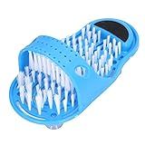 Zixyqol Esfregador De Pés De Chuveiro Chinelo De Escova De Lavar Pés De PVC Com Ventosas E Pedra De Esfregar No Calcanhar Para Remover A Pele Morta Esfoliantes Calos Duros