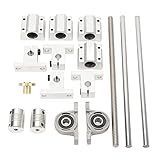 ZJchao Rolamentos Lineares- Eixo Guia Suporte De Movimento Linear E Eixo Haste Linear De 8 Mm De- Kit De Bloco De Rolamento Deslizante SC8UU Com Impressionante Resistência à Tração Para Uma -8-250-